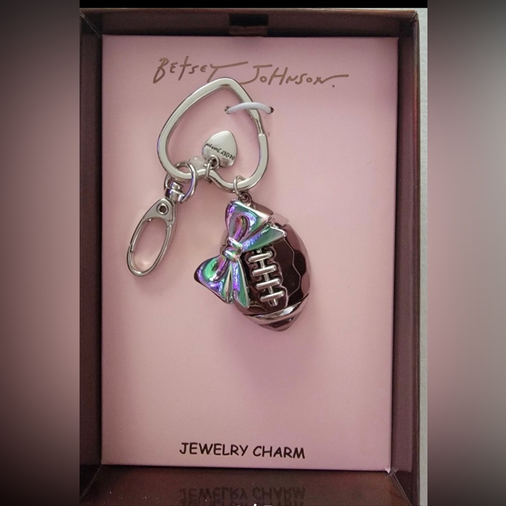 Betsey Johnson Football Key/Purse Charm